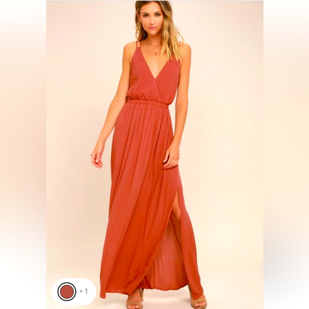 Lulus Backless Maxi Dress Green Sz XS